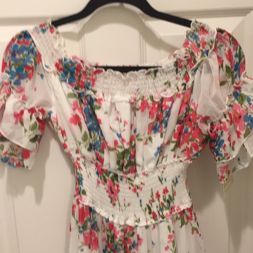 Flowery chiffon dress